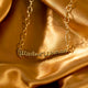 Eighteen karat gold plated brass chain necklace with script phrase Wicked Woman
