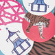 tiger pagoda preppy classic grand millennial chinoiserie coasters bamboo 