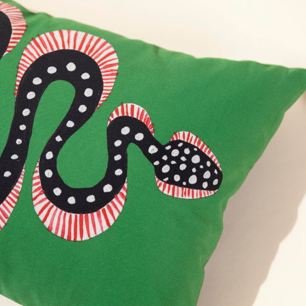 Snake Tassel Lumbar Pillow