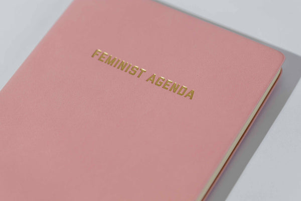 Feminist Agenda Vegan Leather Bound Notebook by Golden Gems