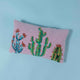Pink Hooked Cactus Pillow