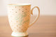 polka dot dotted gold mint green mug gift hello lovely teacup tea china