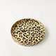 leopard round tray handles coffee table vanity decorative serving