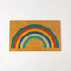 rainbow doormat cuir natural rug door mat 