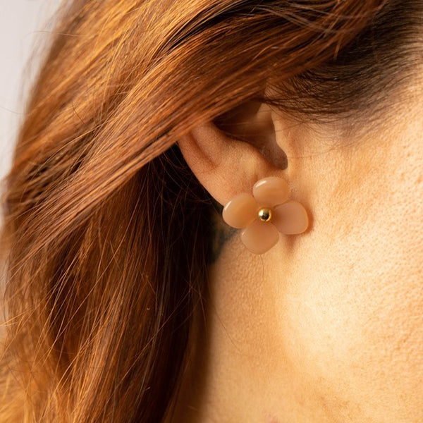 Feminine Hydrangea Acrylic Stud Earrings