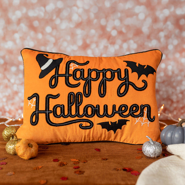 Happy Halloween Luxe Velvet Pillow